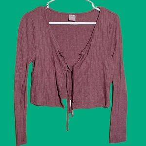 Vintage early 2000's/ Y2K Crop Dusky Pink Cardigan